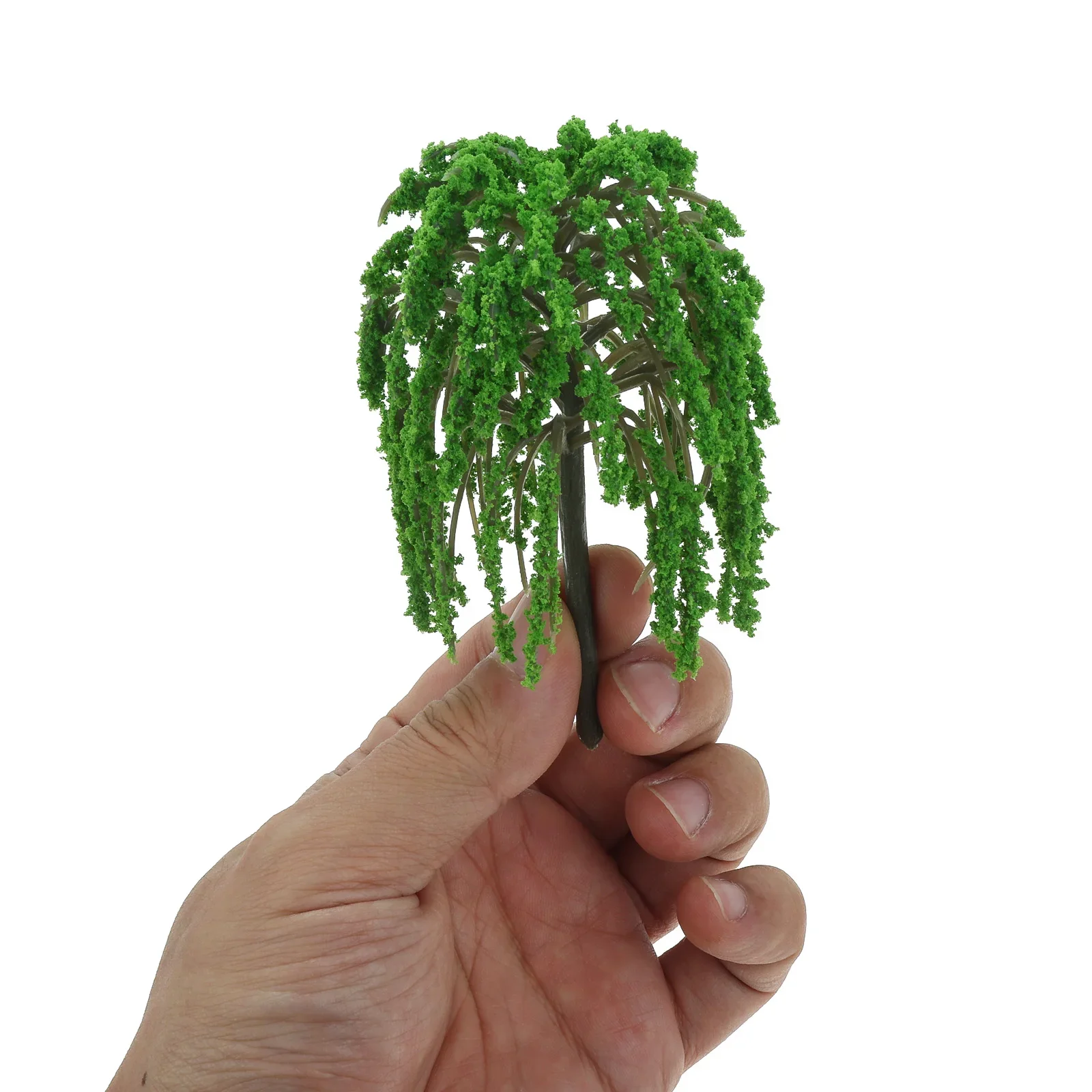 20pcs Mini Willow Trees Scenery Artificial Plant Models 5/6/7.5/9.5cm DIY Toys Micro Railway Landscape Building Forest Layout