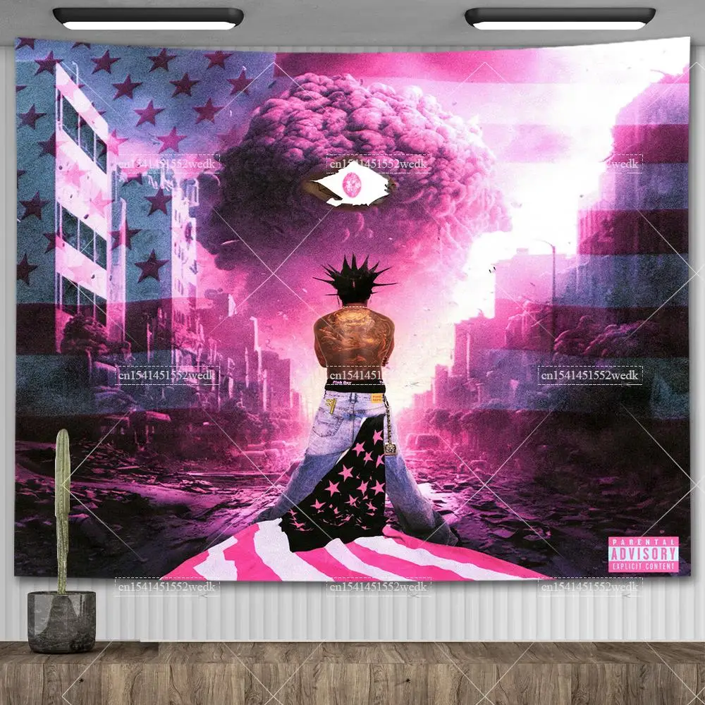 Lil Uzi Vert Wall Tapestry Y2K Aesthetic Art