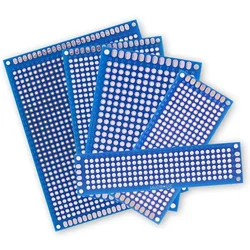 10 pz PCB circuito universale 2*8/3*7/4*6/5*7/7*9cm doppio lato PCB circuito stampato universale Perfboard Kit elettronico