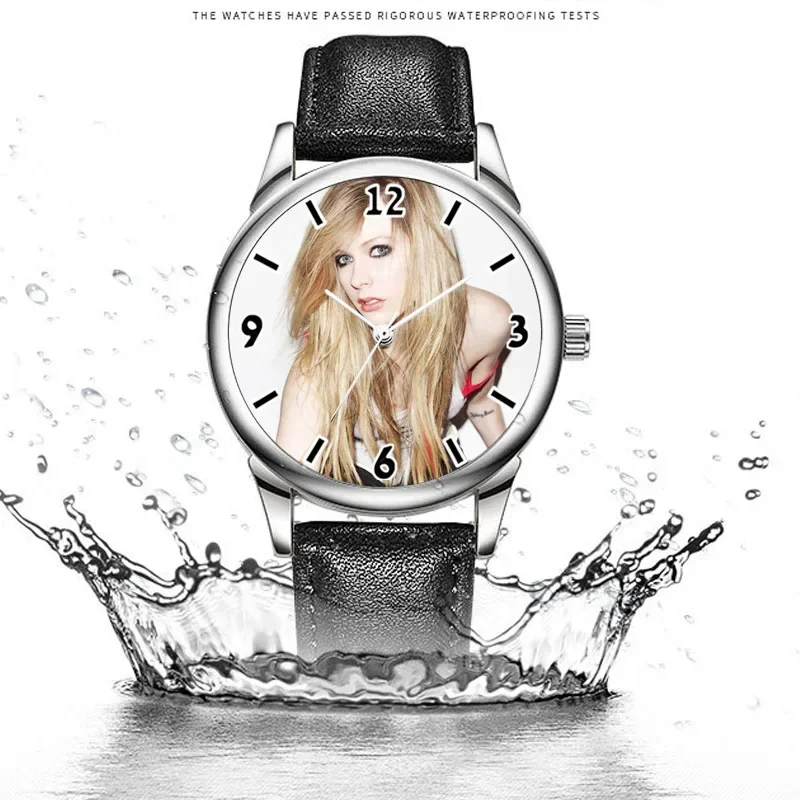 Reloj con logotipo De marca personalizado, relojes con impresión De fotos De cuero a prueba De agua para Hombre, Imagen impresa en la esfera De Reloj, Reloj hecho a medida para Hombre