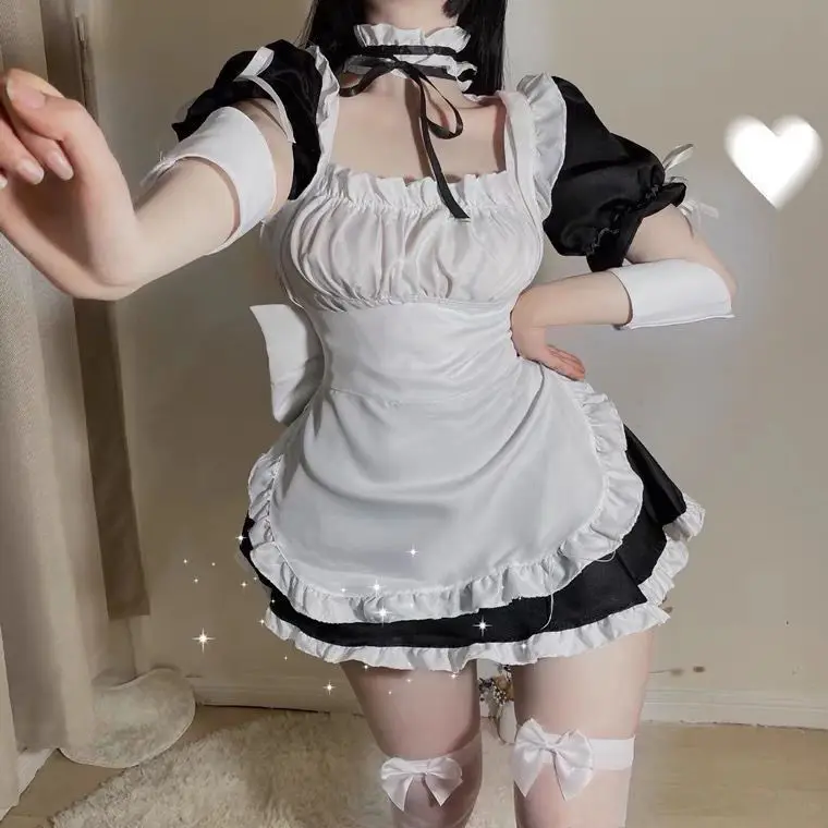 Anime Yosuga geen Sora Kasugano Sora Maid Outfit Cosplay Kostuums Vrouwen Sexy Schort Jurk Meidofuku Lolita