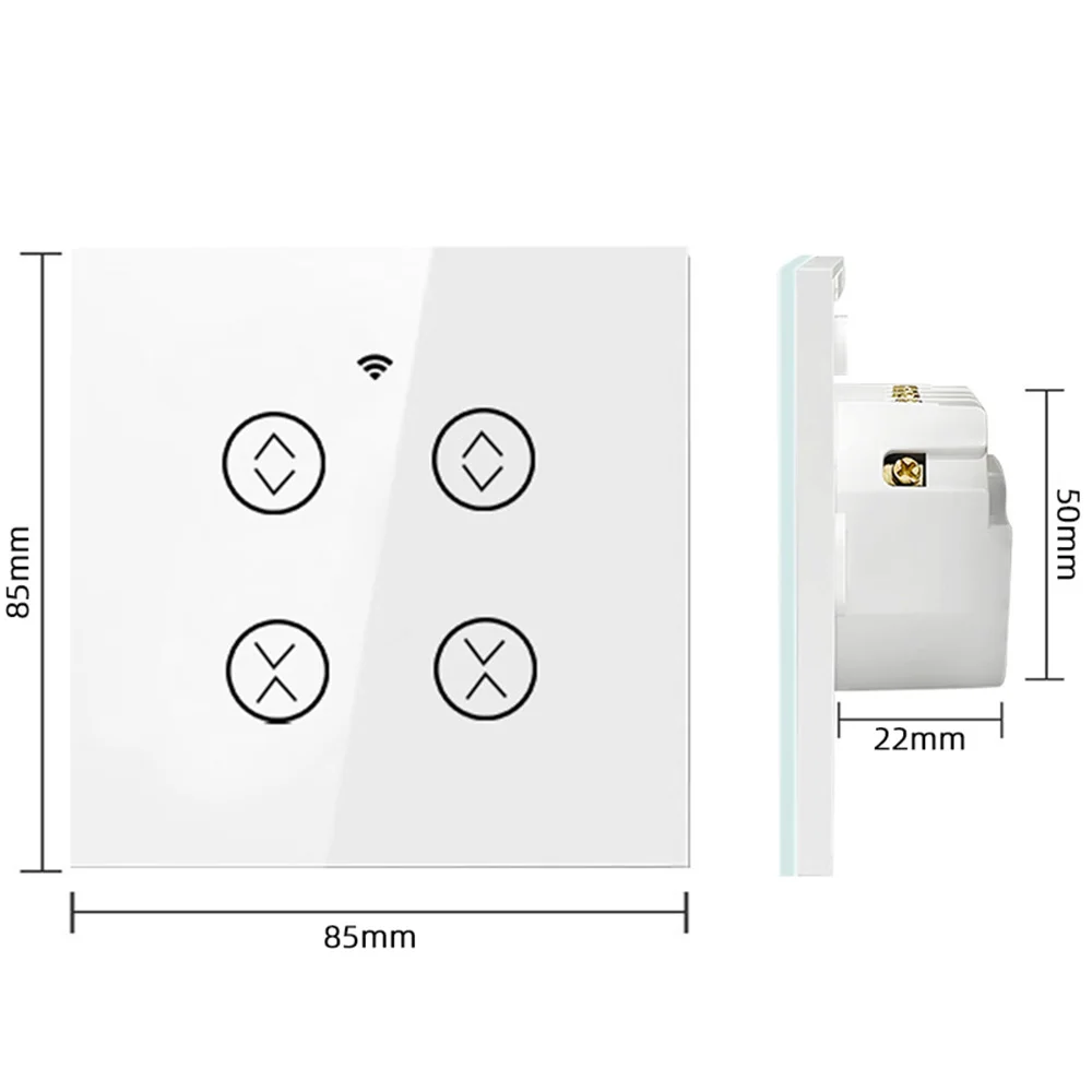 Tuya Wifi Smart Curtain Switch Dual-Channel Works with Alexa & Google Home Smart Life App Control for Electric Motor Roller Shut