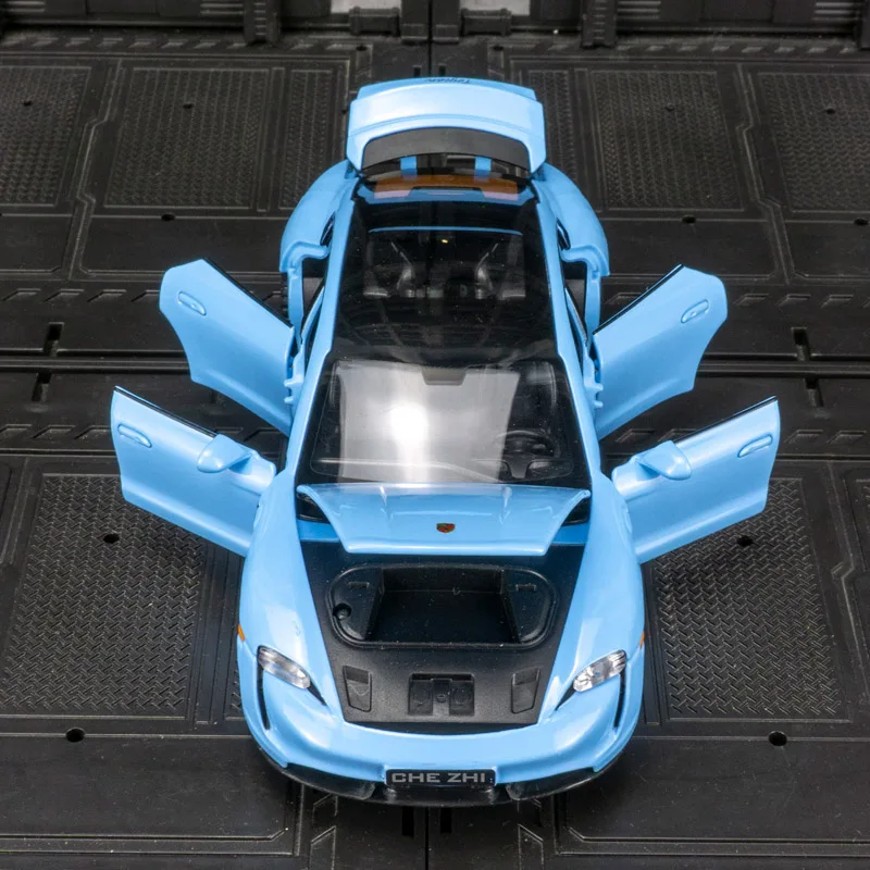 1:32 Taycan Sportwagen Simulation Diecast Metalllegierung Modellauto Sound Licht Zurückziehen Sammlung Kinder Spielzeug Geschenke