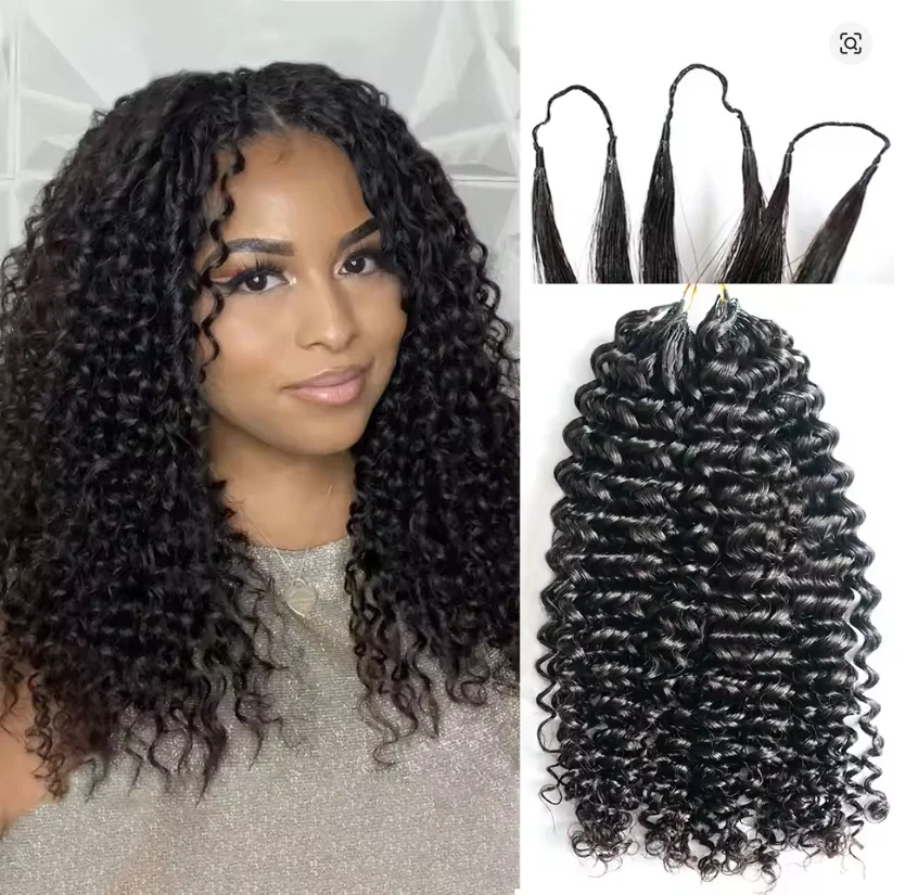 

Наращивание волос Deep Wave Feather Crochet, 3-е поколение, 100% натуральные волосы, невидимые узлы, без узлов, предварительно разделенные, для женщин