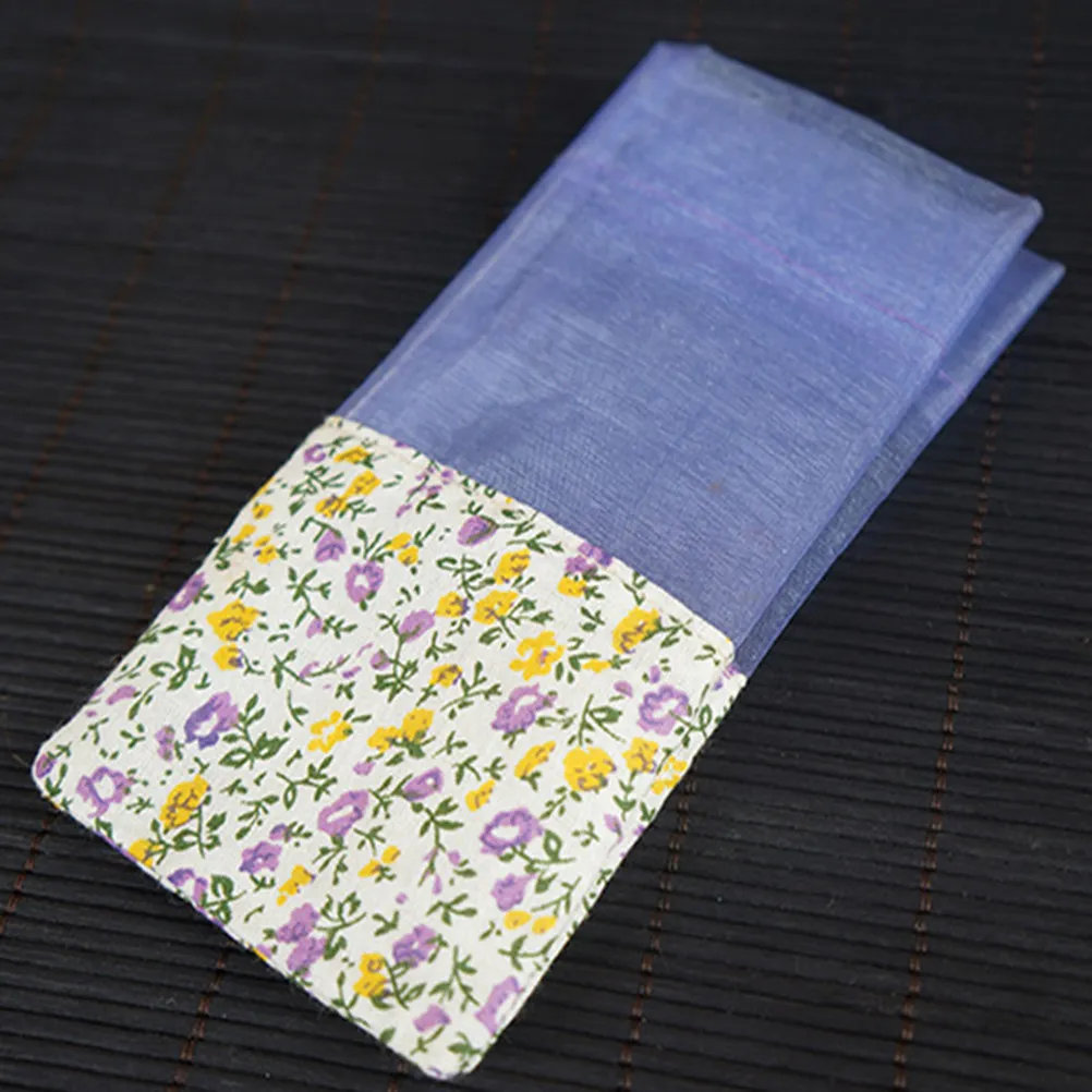 10Pcs Lavender Aroma Pouches Vintage Texture Drawstring Bags for Dried Flowers Herbs Moth Prevention Wedding Birthday Christmas
