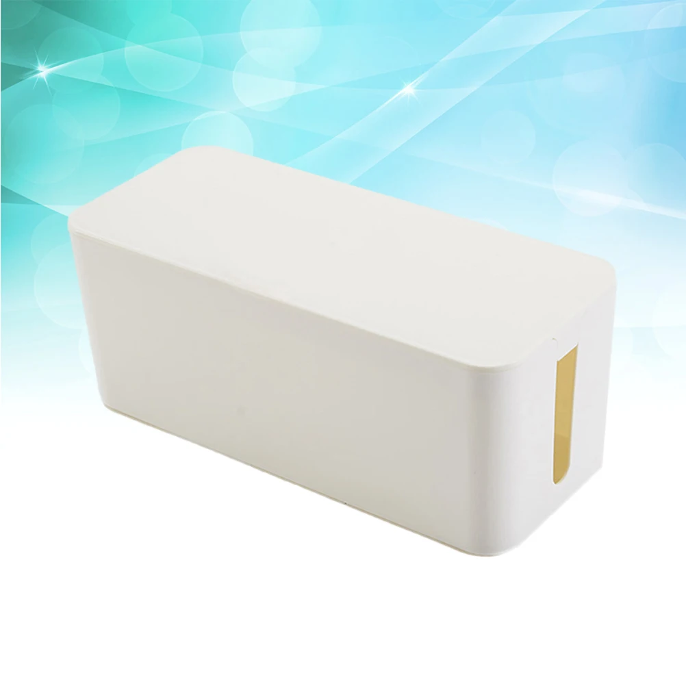

Power Cord Storage Box Wire Organizer Power Strip Cover Cable Management Plastic Charging Line Organizer For Desk Wall Mount L