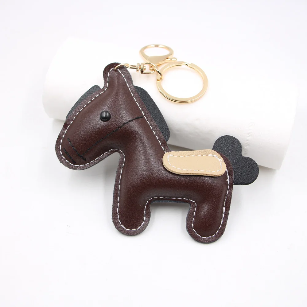 Luxury Leather Keyring Gift, Pony Handbag Pendant
