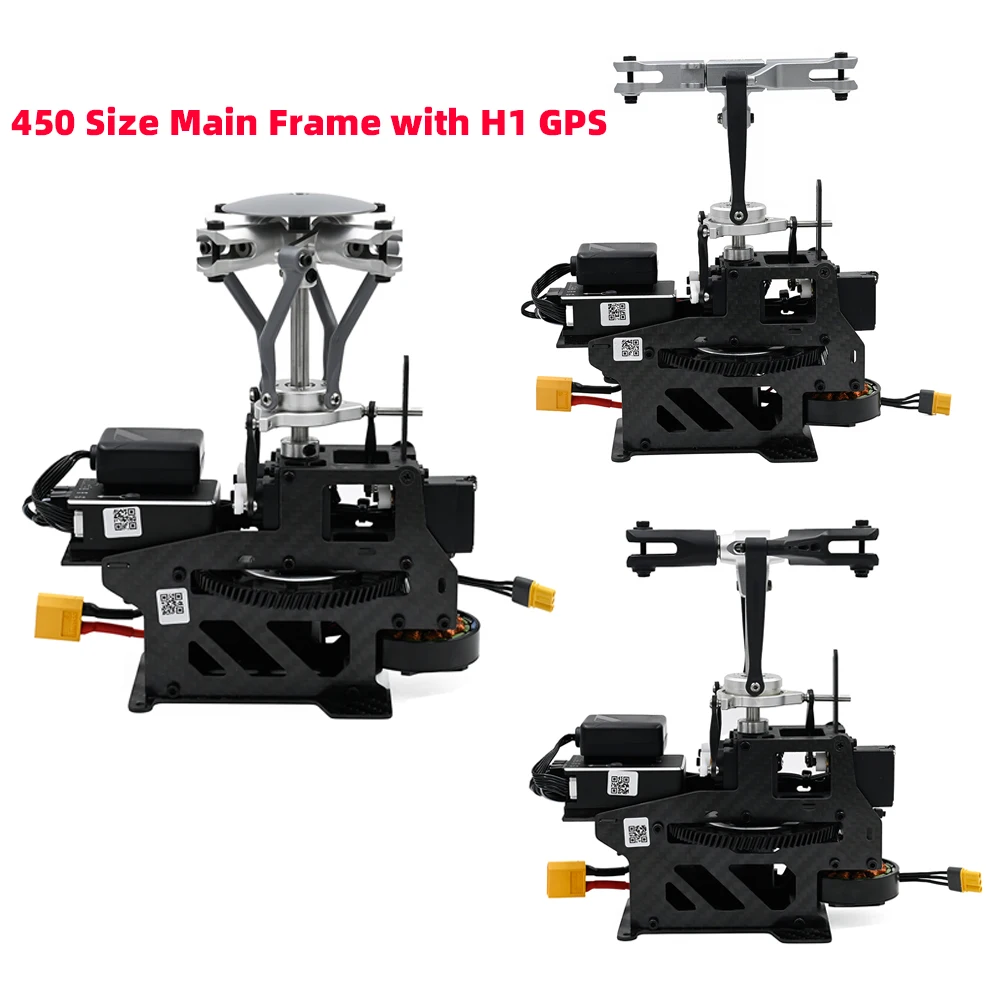 450 Size RC Scale Helicopter Frame Fully Assembled 4 blades rotor head Frame metal rotor frame For Bell 206 UH1 V3 with H1 GPS