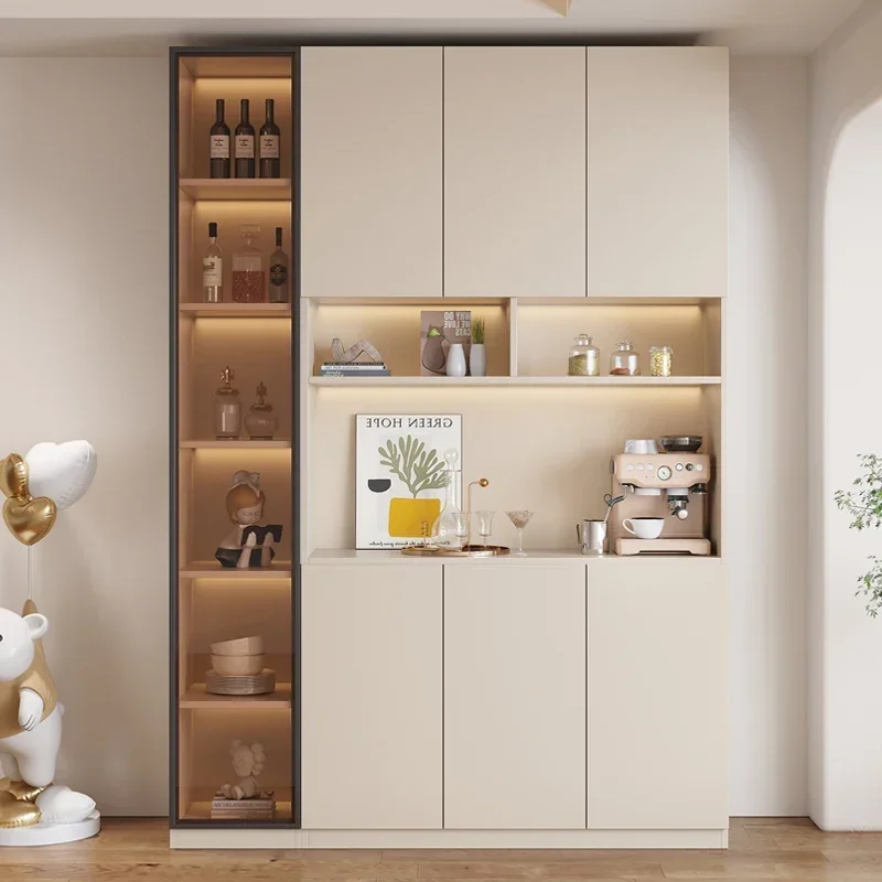 

Luxury Display Sideboards Wine Cabinet with Glass Doors and Drawers Storage Shelves Integrated High Multi-functional Furniture