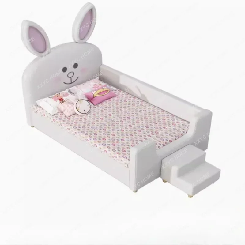 Cute House Children\'s Bed White Black Storage Modern Children Beds Loft Comferter Kinderbett Furniture Home