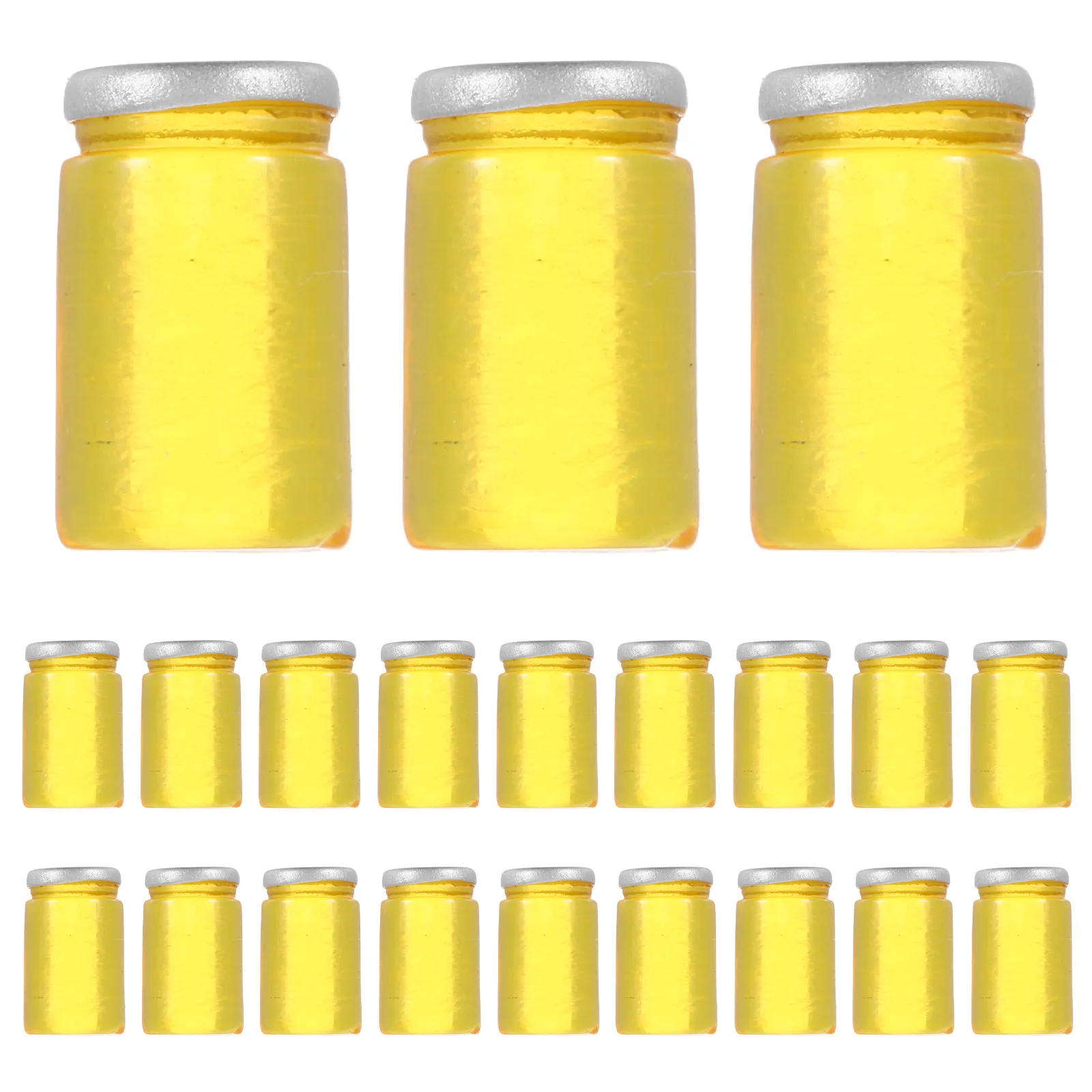 

30Pcs Micro Landscape Accessories Miniature Honey Jars 1:12 Scale Resin Kitchen Decor Pretend Play DIY Miniature Food Ornaments