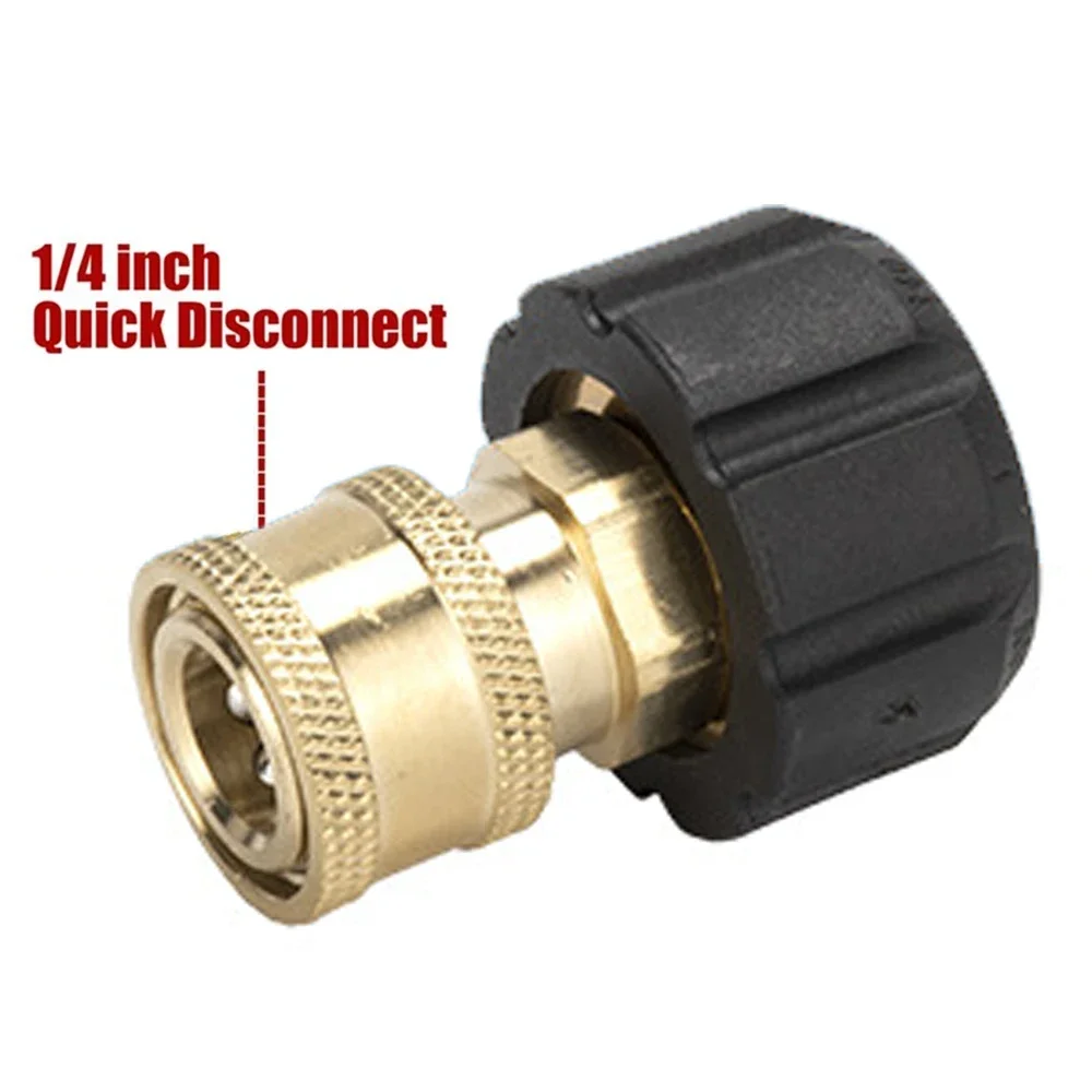 High Pressure Washer Adapter Set Quick Connect Kits Gun To Wand M22 To 1/4 Quick Connect 5000 PSI