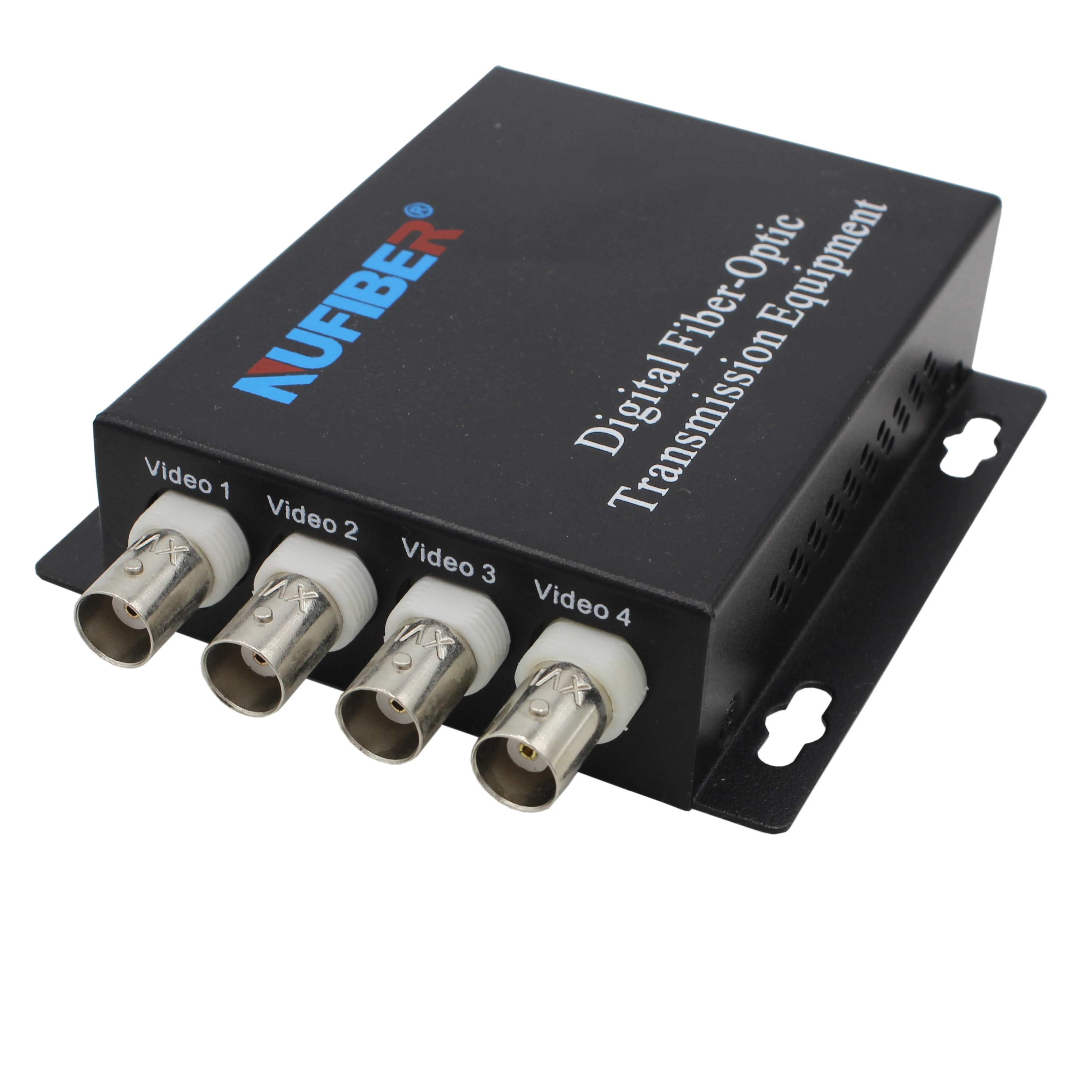 OEM 4 Channel Video Converter 4BNC to 1 RS485  Single Fiber SM 20km FC Transmitter and Receiver Fiber Video Converter