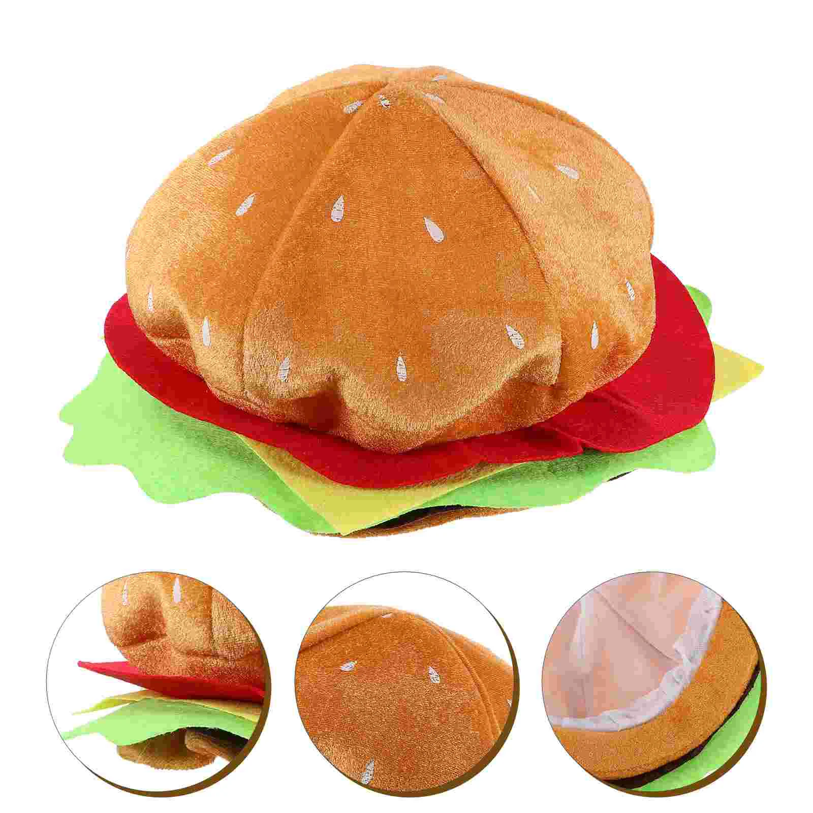 Burger Hat Party Festive Headgear Hamburger Beret For Performance Prop Burgers The