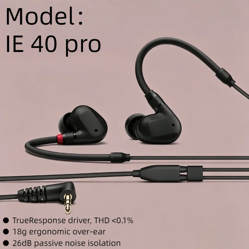 

Оригинальные музыкальные наушники IE40Pro, динамические наушники-вкладыши для бега и занятий спортом, высококачественные наушники с временем воспроизведения до 30 часов