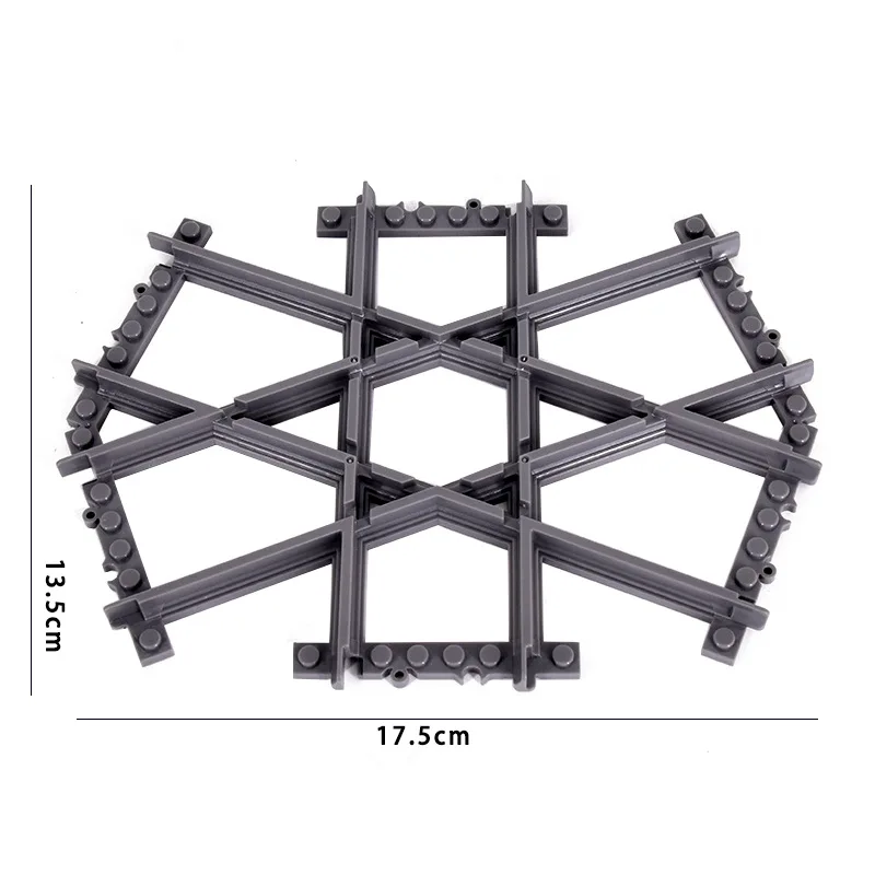 City Trains Left and Right Points Flexible Switch Railway Crossing Tracks Rails Forked Straight Curved Building Block Bricks Toy