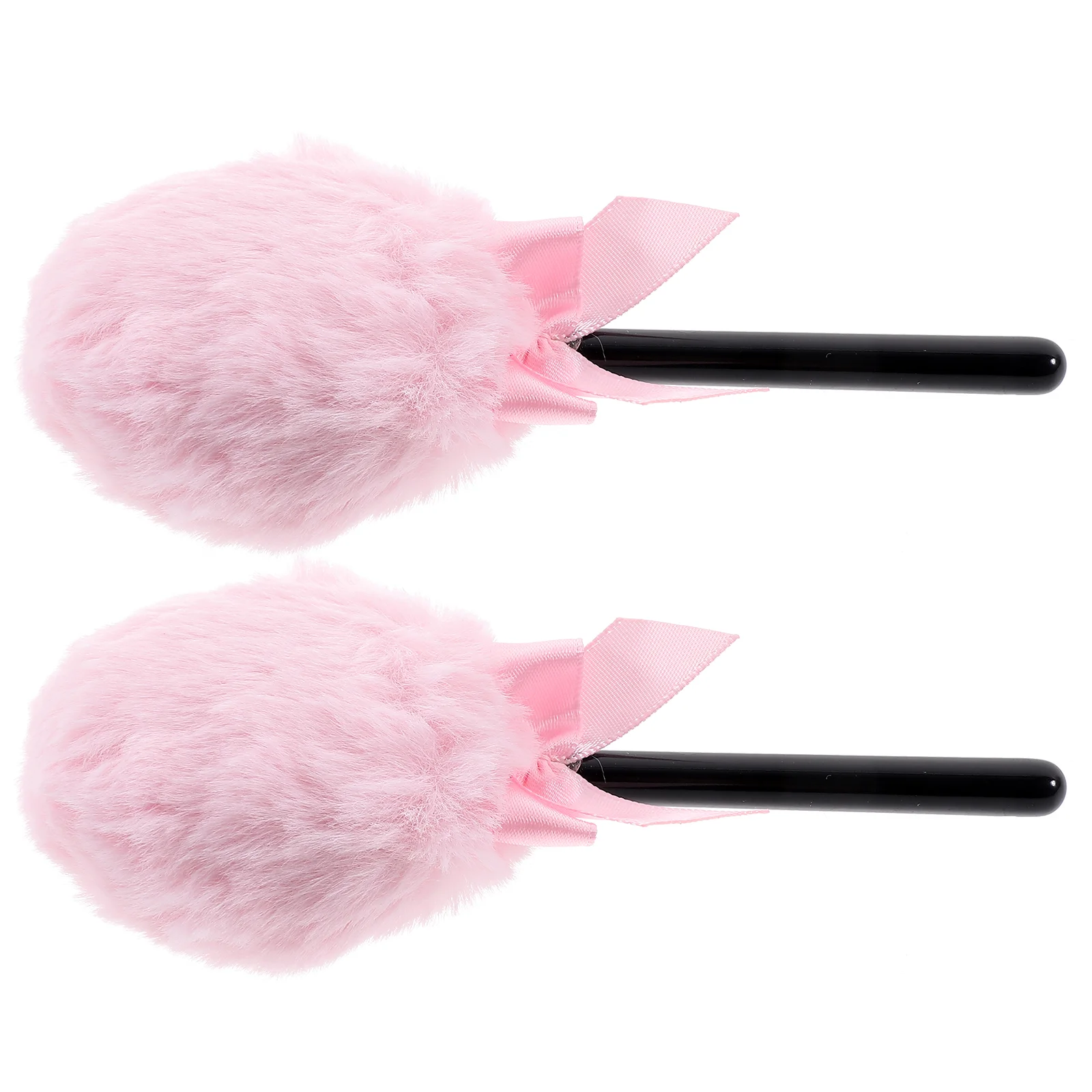 

2 Pcs Highlighter Powder Puff Sponges for Makeup Fluffy Long Hair Setting Tools