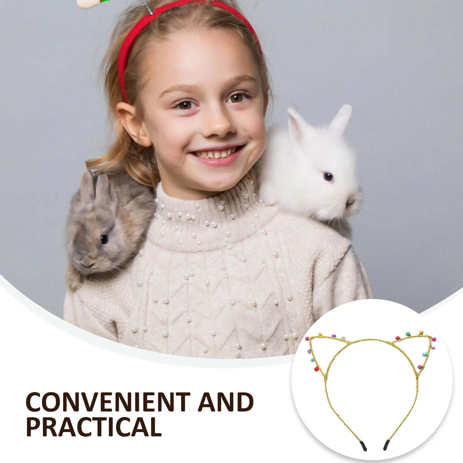 

2Pcs Cat Ears Headb Iron Hair Accessories Child Female Fox Animal Hairb Lovely Photo Props High Quality Safe Comfortable