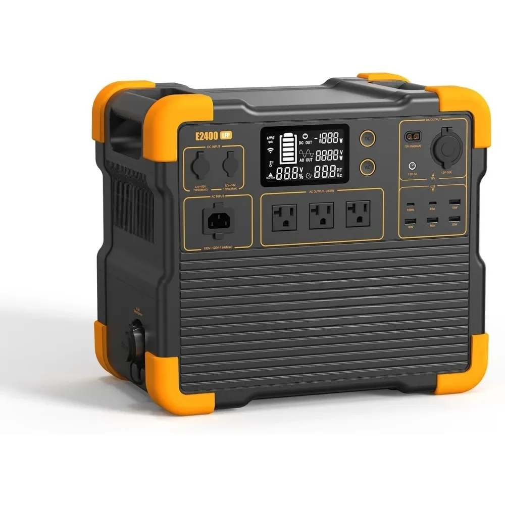 

Портативная электростанция E2400LFP, резервный солнечный генератор 2048 Втч, аккумулятор LiFePO4 2400 Вт, расширяемый до 8192 Втч, быстрая зарядка