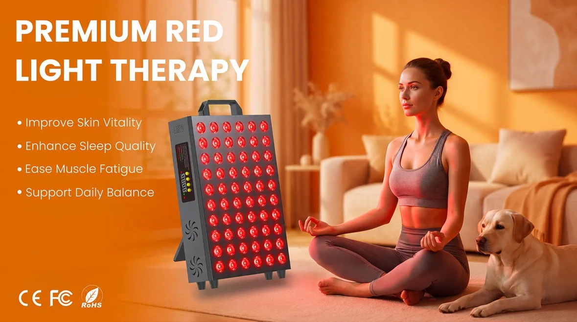 Doppelchip-LED-Rotlichttherapie-Panel-Lampe 660nm Nahinfrarot 850nm Infrarot Schönheitsgeräte für Gesicht und Körper mit Timer-Funktion – Detail 1