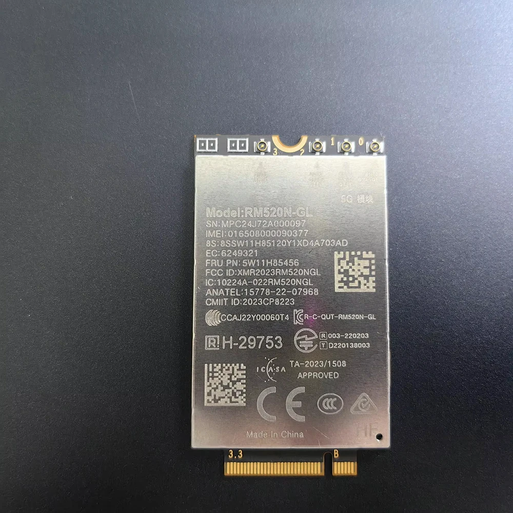 

RM520N-GL 5G Sub-6GHz mmWave Module FRU 5W11H85456 MIMO WWAN Card For T14 T14s Gen5 Gen6 X1 Carbon 12th 13th Laptop
