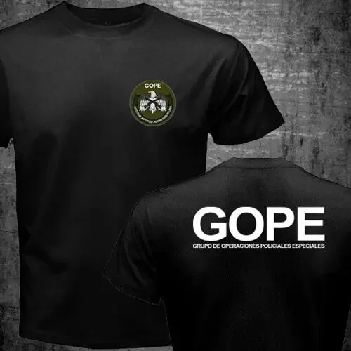 Imagen 2 del producto GOPE Republic of Chile Fuerza Especial SWAT Camiseta Militar Manga Corta Casual 100% Algodón O-Cuello Ropa De Hombre