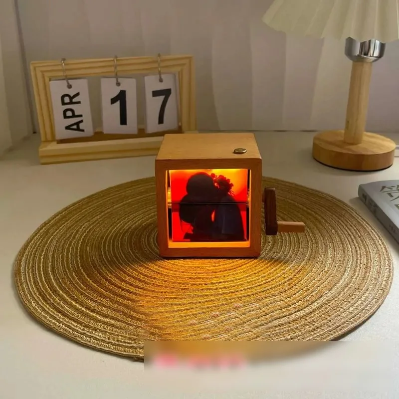 

Новый персонализированный флипбук для фотографий, деревянная коробка, ручная анимационная машина с дисплеем световой банки, 8 шт. Photoss