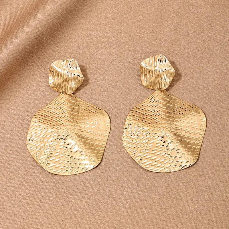 Exaggerate Lotus Leaf Drop Earrings Party Gifts Exquisite Jewelry For Women Trend Fashion Simple Personality Accessories RG0281