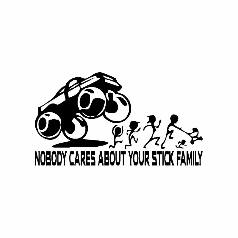 

NOBODY about Your Family Decals High Quality Car Window Decoration Personality Pvc Waterproof Decals Black/white, 18cm*10cm