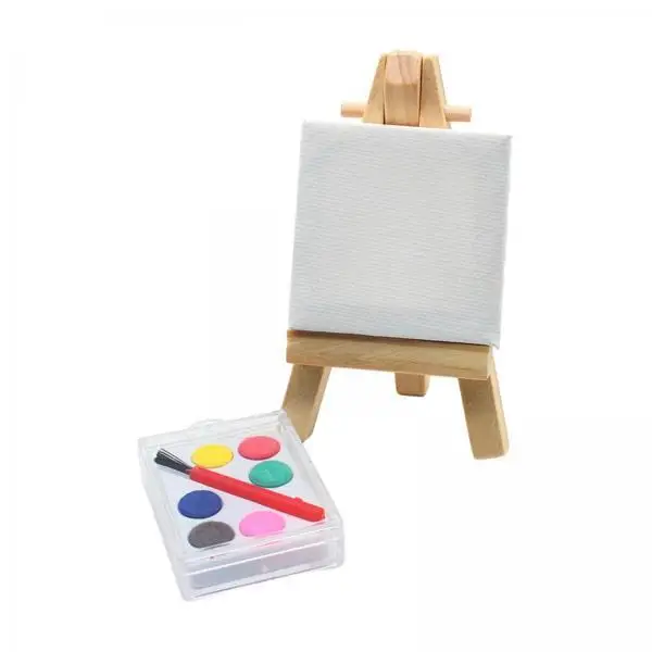 

Modern Dollhouse Art Easel Miniature Wood Furniture DIY Kit Role Play Accessories for Dolls Living Room Decor