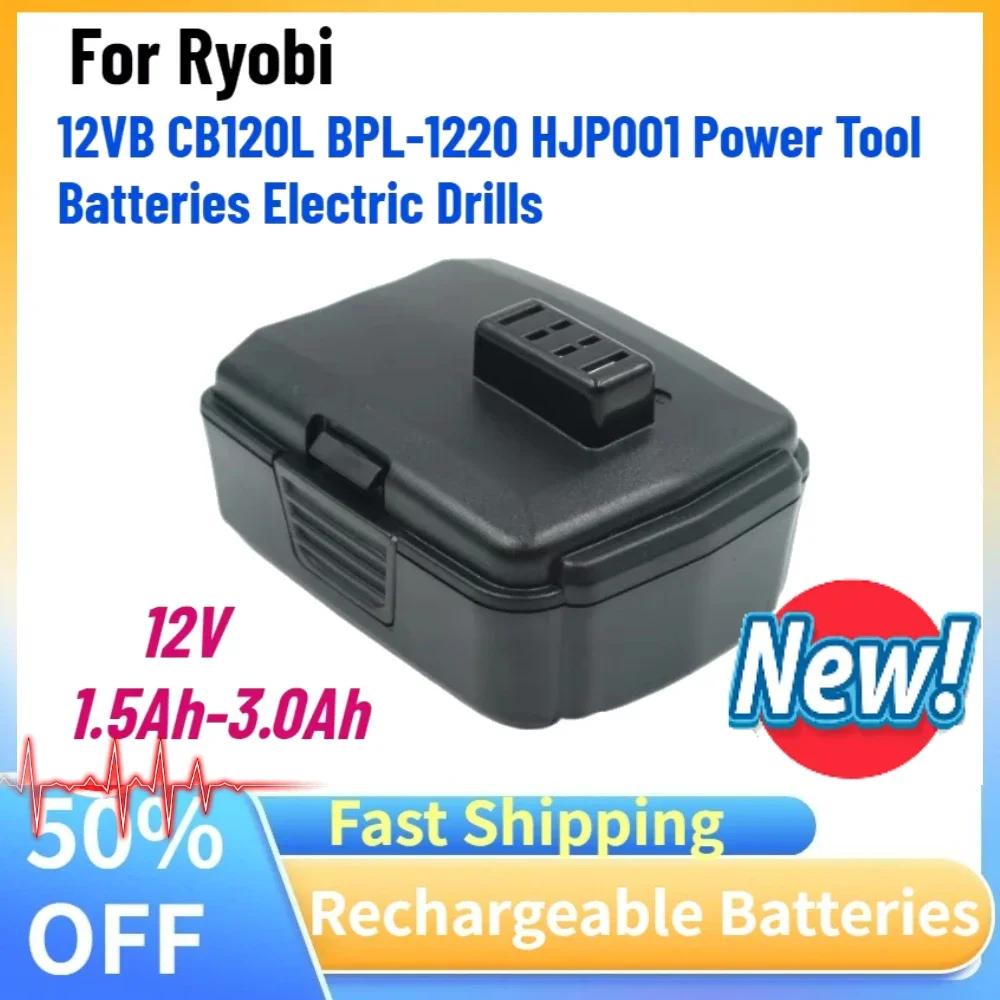 Power Tool Rechargeable Battery 12V for Ryobi 3Ah 2.0Ah 1.5Ah Batteries for Ryobi 12V CB120L BPL-1220 HJP001 Electric Drills