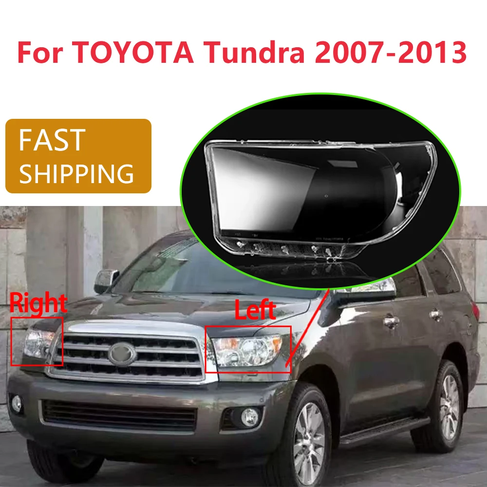

For TOYOTA Tundra 2007-2013 Car Front Headlamp Shell Transparent Lampshade Waterproof Left Right Lens Headlight Cover Car Gadget