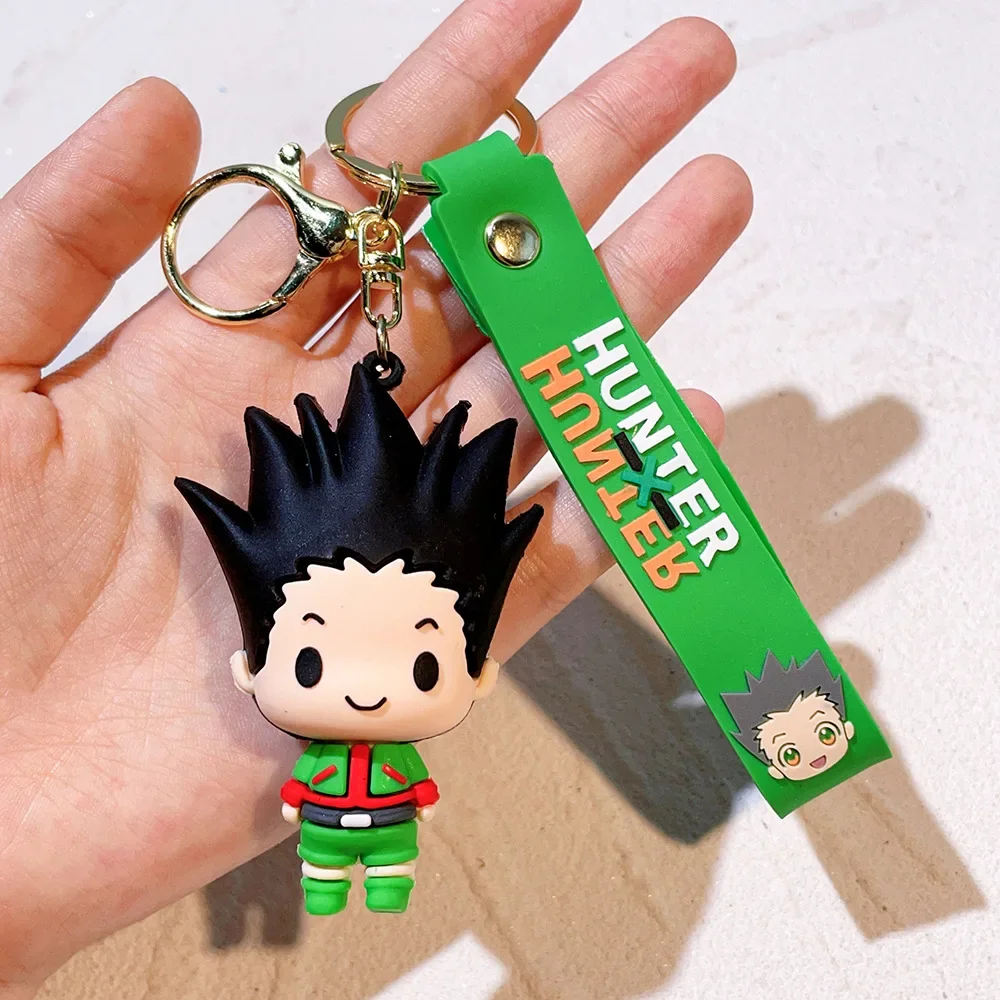 Porte-clés Anime Hunter X Hunter Cosplay Killua Kurapika, pendentif en résine, porte-clés pour voiture, sac, bijoux, accessoires, vente en gros 6