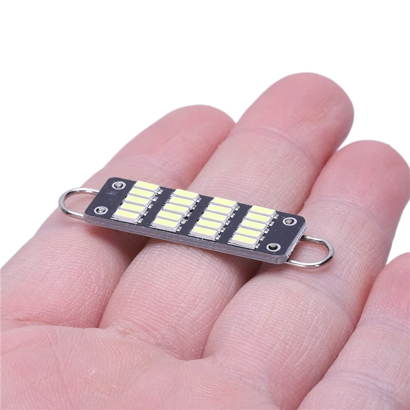 لمبة LED بيضاء لامعة 44 مم، 20 Smd حلقة صلبة 1.73 بوصة أضواء LED لخريطة القبة الداخلية 561 562 567، عبوة من 12 قطعة