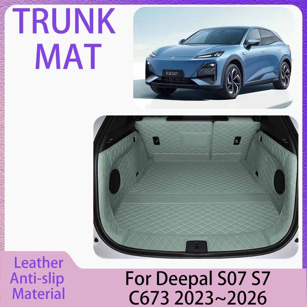 

For Deepal S07 C673 2023~2026 2024 2025 Car Trunk Mat Scratch Prevention leather Boot Cover Tray Interior Protector Accessories