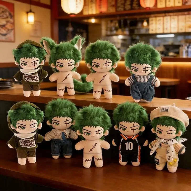 20Cm One Piece Roronoa Zoro Cross Dressing Series Cartoon Pp Cotton Filling Plush Toy Keychain Decorative Itabag Pendant Gift