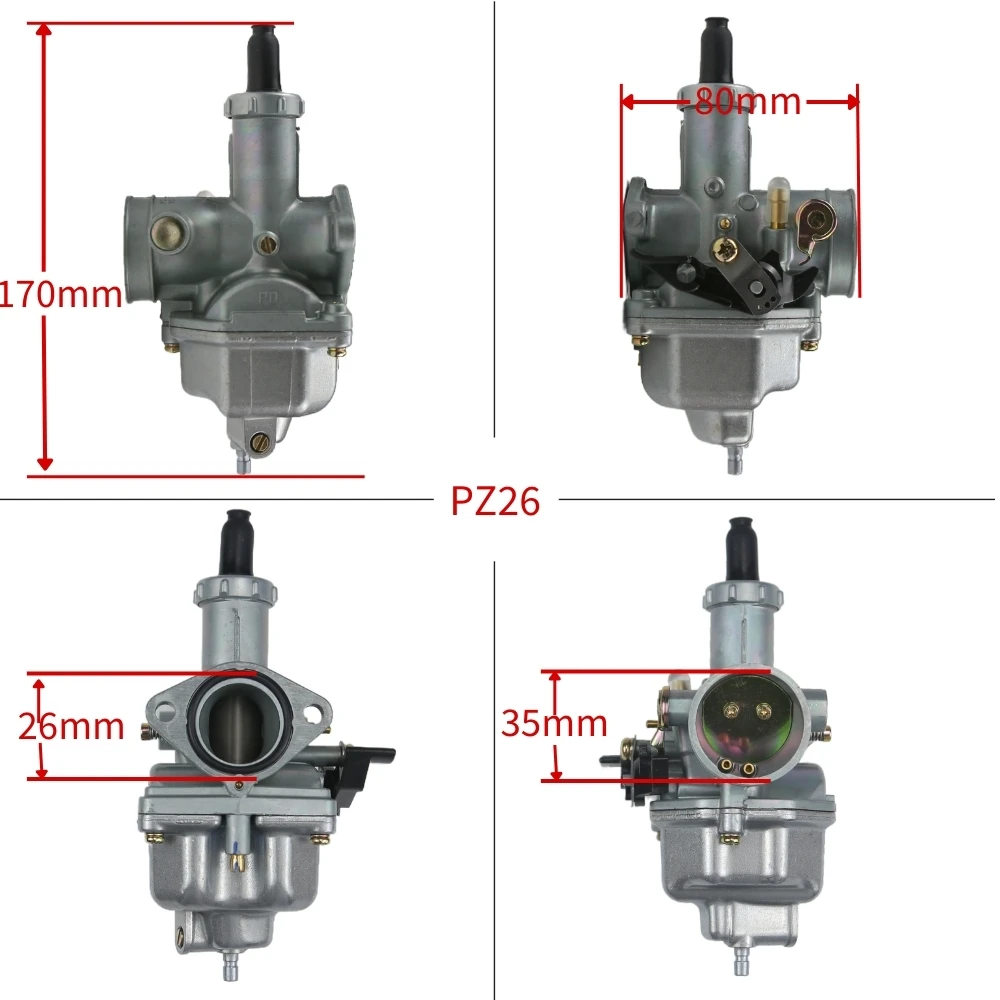 For Hand Choke 125 150cc 2003-2005 26mm PZ26 Hon Da CB125 XL125S TRX250 250EX CRF100 XR100 XR200 ATV Dirt Bike Moto Carburetor