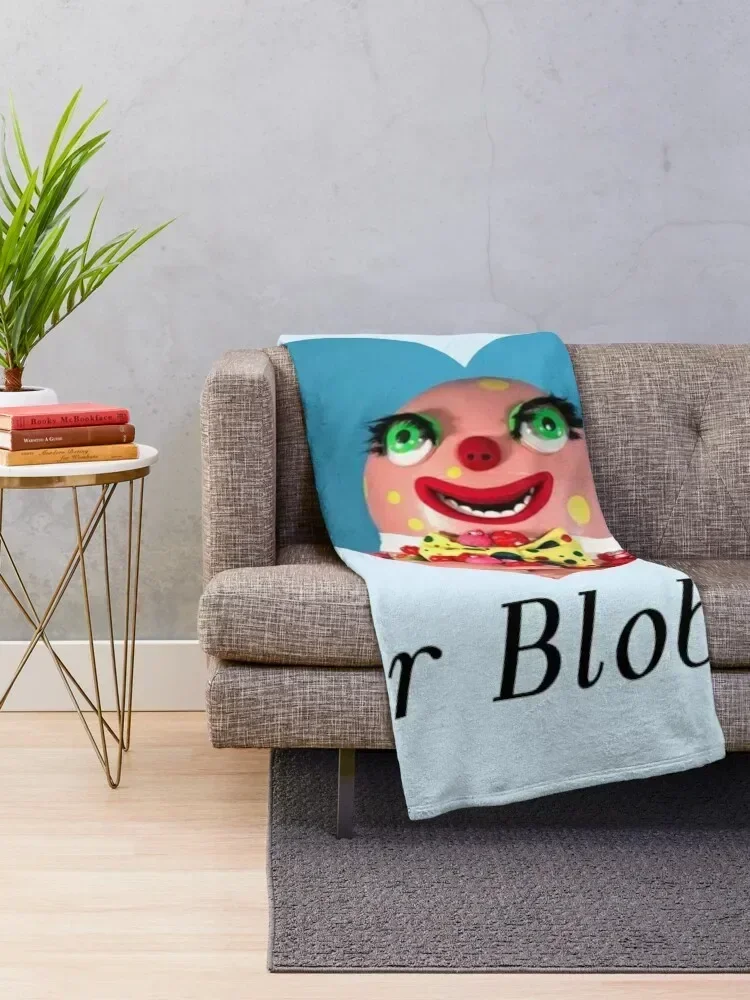 My heart belongs to Mr Blobby Throw Blanket Sofas Personalized Gift Decorative Beds Camping Blankets