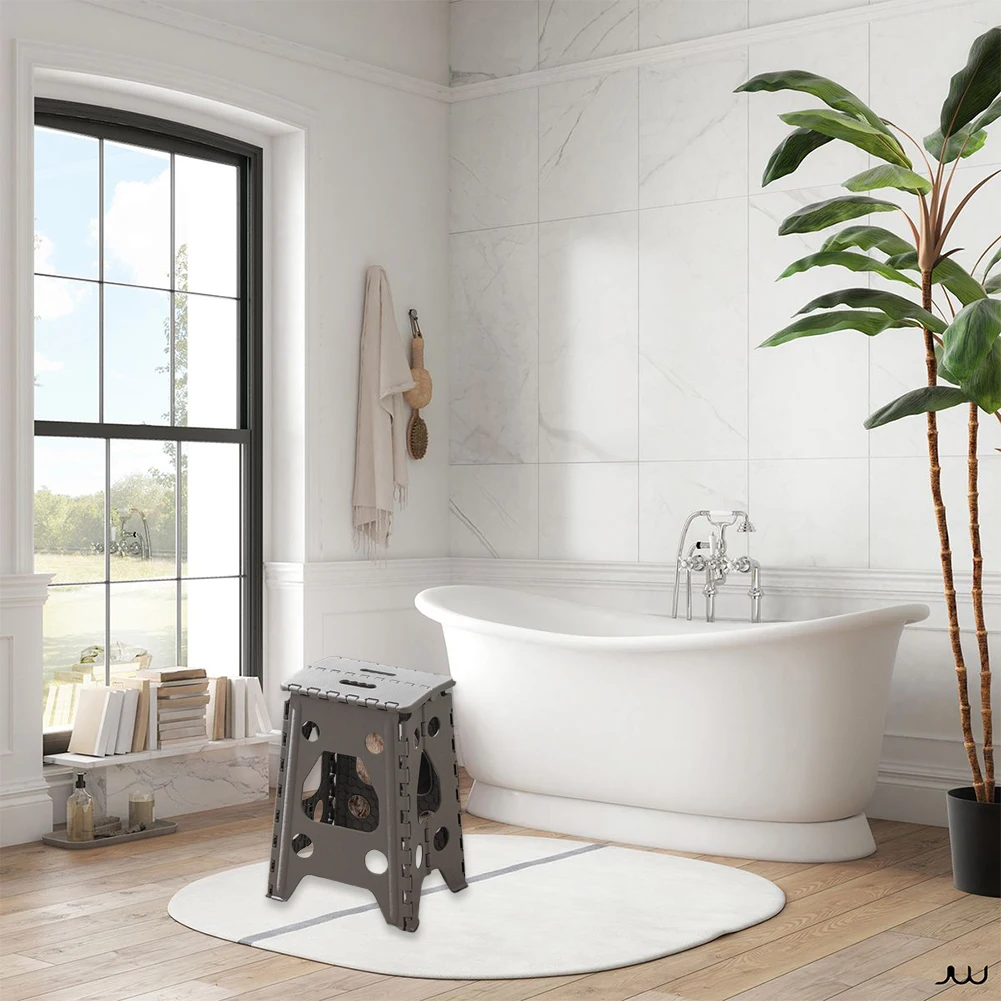 

18 Inch Foldable Stool 400 LBS Capacity Plastic Stools for Adults and Kids Stepping Stool Heavy Duty Step Stool for Kitchen Dorm