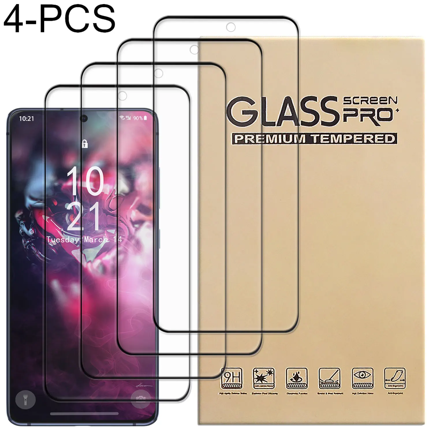 4Packs Clear Glossy Transparent Tempered Glass Film Screen Protector For Samsung For Galaxy S20/S20 Plus/S20+/S20 Ultra/S20 FE