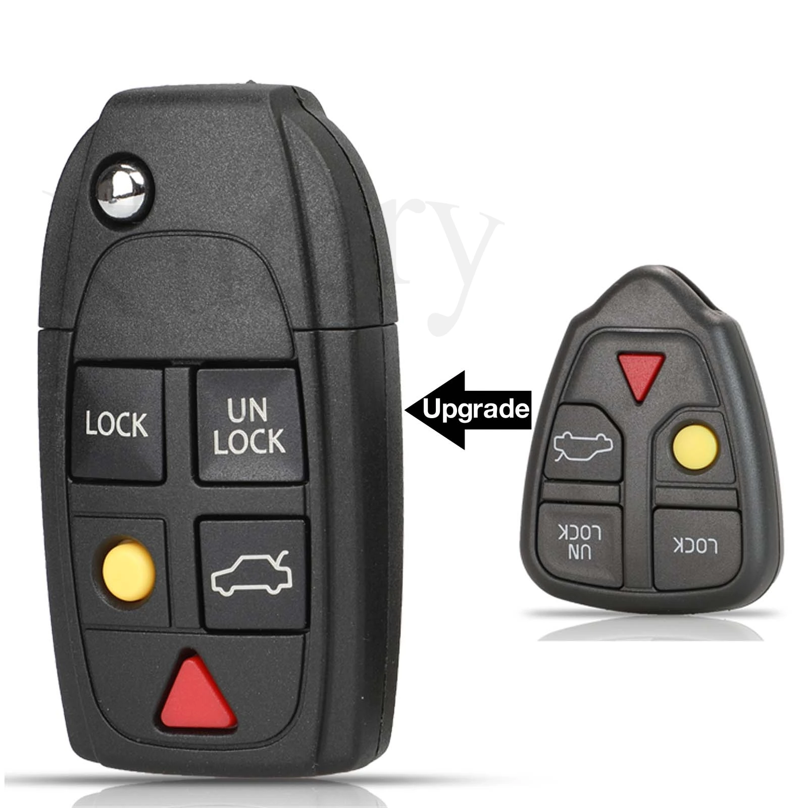 

jingyuqin 5 Buttons Modified Flip Folding Car Key Shell Case For Volvo XC70 XC90 V50 V70 S40 V40 V90 C70 S60 S80 S70