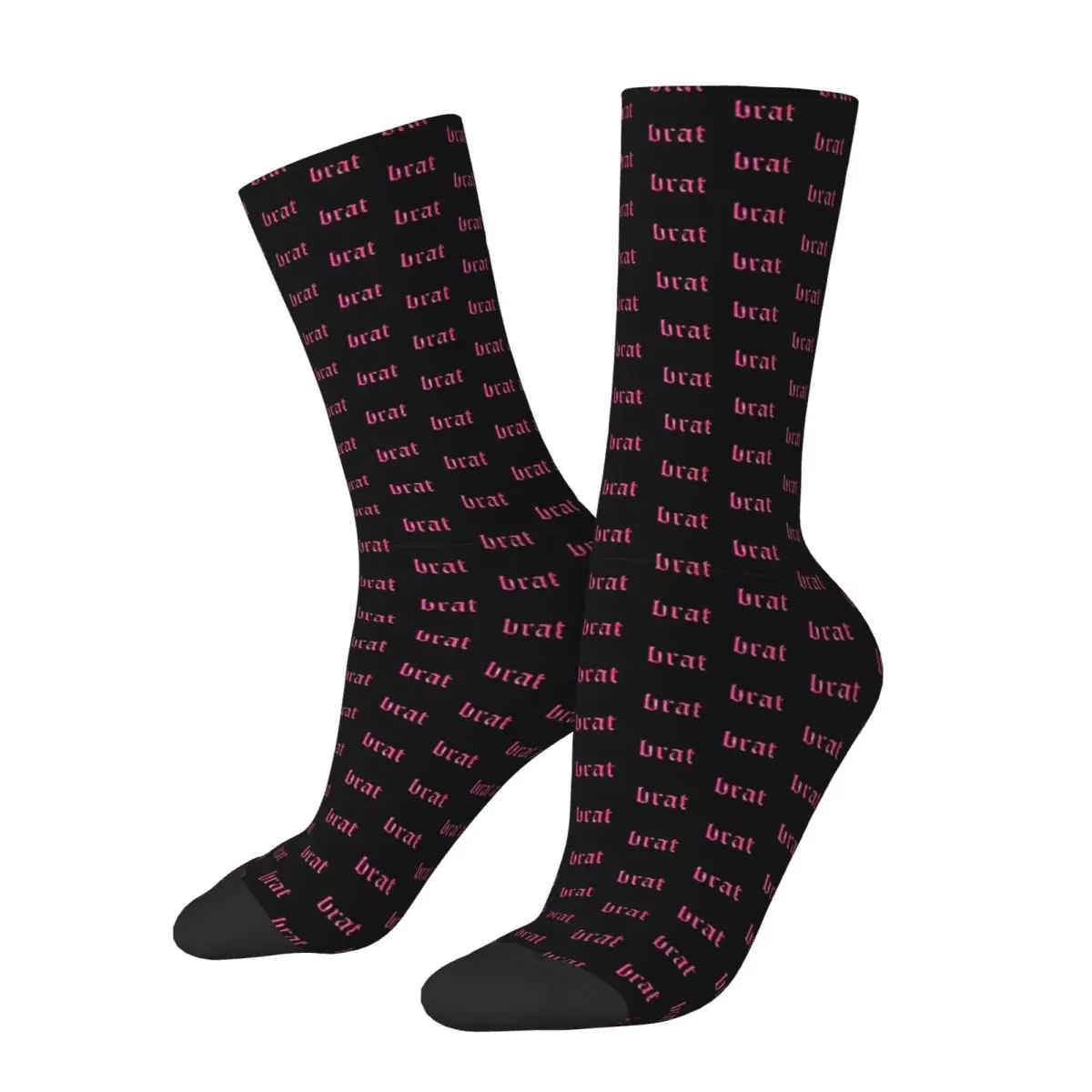 Charli XCX Brat Album Socks Korean Stockings Adults Men Soft Outdoor Socks Winter Pattern Non-Slip Socks