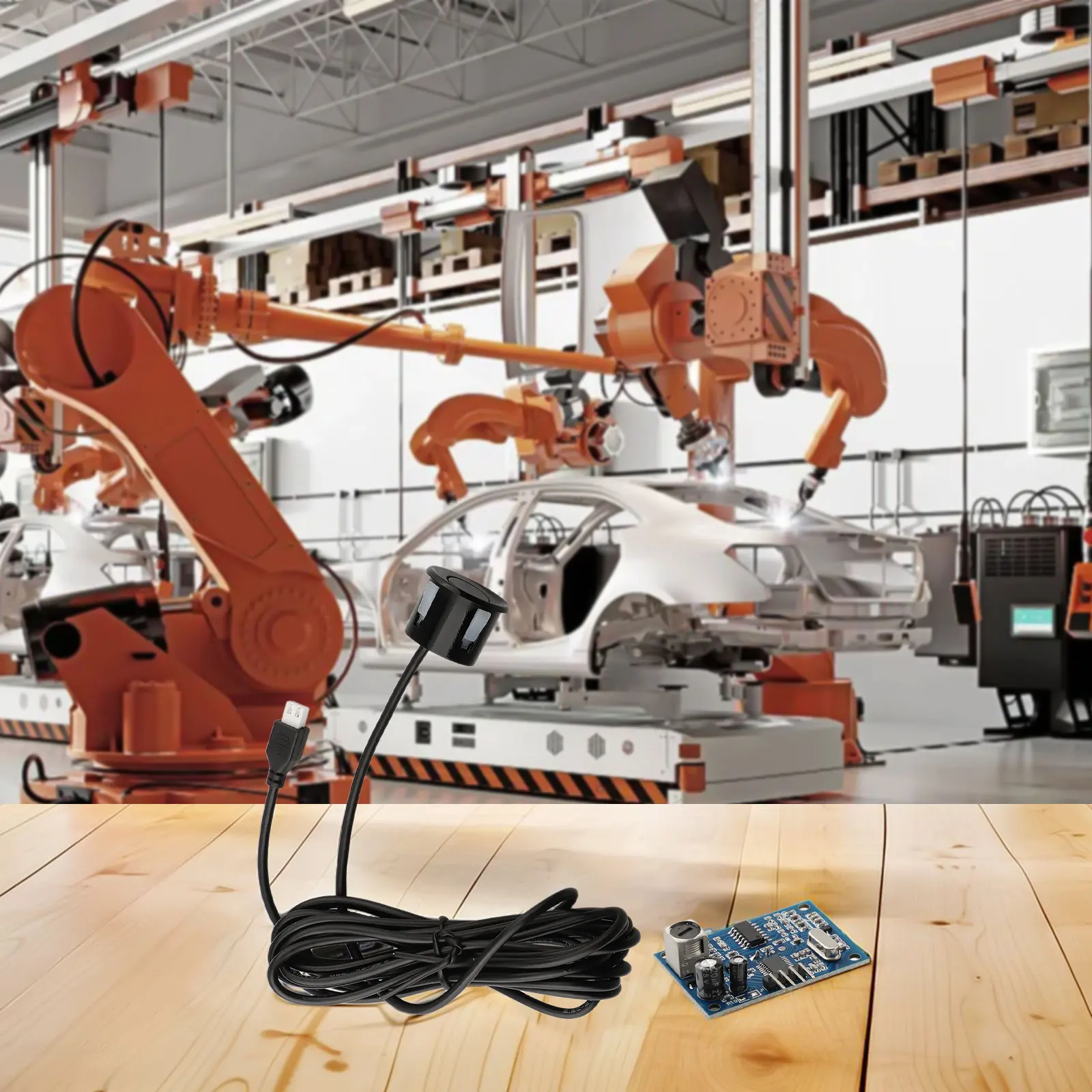 Detección automática de objetos Sensor acústico de 5V Control automático Medición de distancia Módulo de medición de distancia