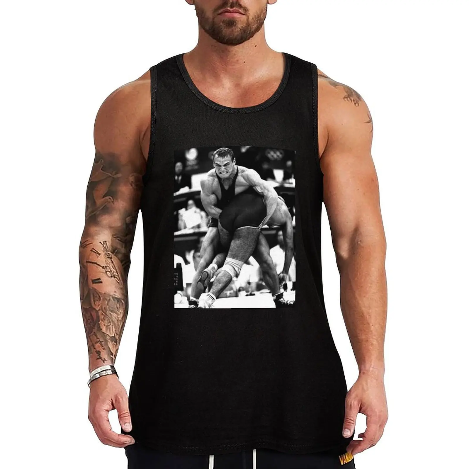 

Aleksandr Karelin Tank Top bodybuilding for men Men's vest sports vest Men's fitness t-shirt