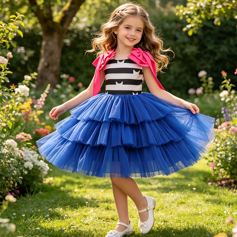 

Elegant Girls' Party Dresses Cartoon Cat Princess Bowknot Halloween Carnival Cosplay Costume Elegant Prom Birthday Dress