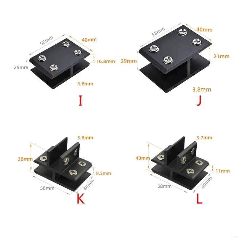 Clip fixation en verre 77ja Verre L / T / Type type Fixation greffage Clip Tile Fixation Accessoires