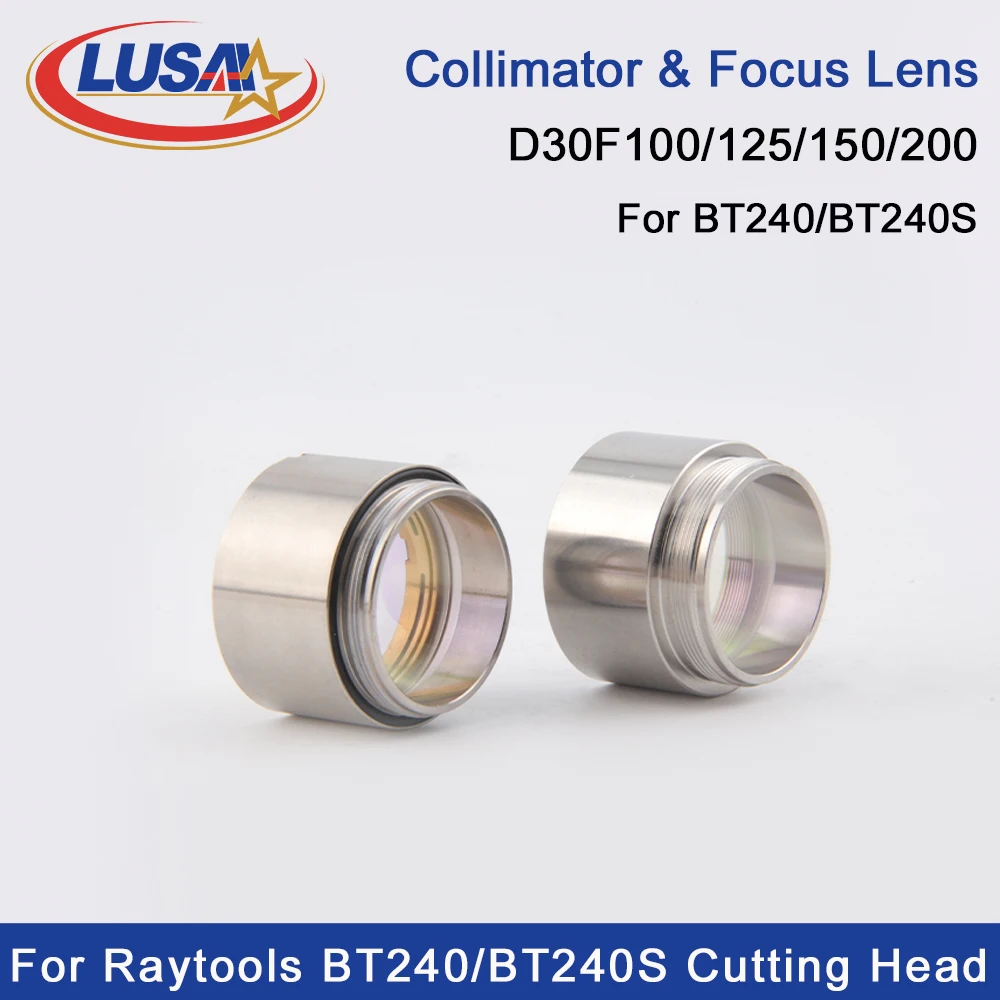 LUSAI Raytools BT240/BT240S Фокусная линза Коллиматорная линза с держателем D30F100/125/150/200 мм для Raytools BT240 BT240S Лазерная головка LUSAI Raytools BT240/BT240S Фокусная линза Коллиматорная линза с держателем D30F100/125/150/200 мм для Raytools BT240 BT240S Лазерная головка