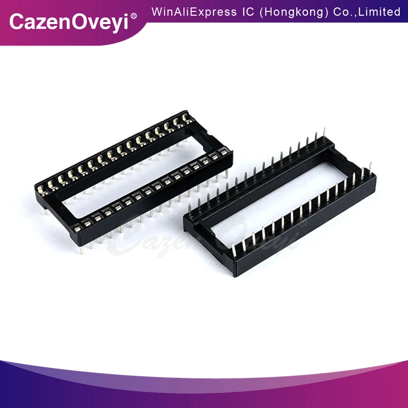 10piece IC socket integrated block in-line DIP single-chip microcomputer chip flat foot base sub 32P wide