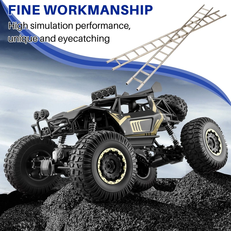 ABPP-Decorazione scala di simulazione in metallo per parti fai da te per auto 1/10 Traxxas/Axial/Redcat HPI/Arrma/Losi