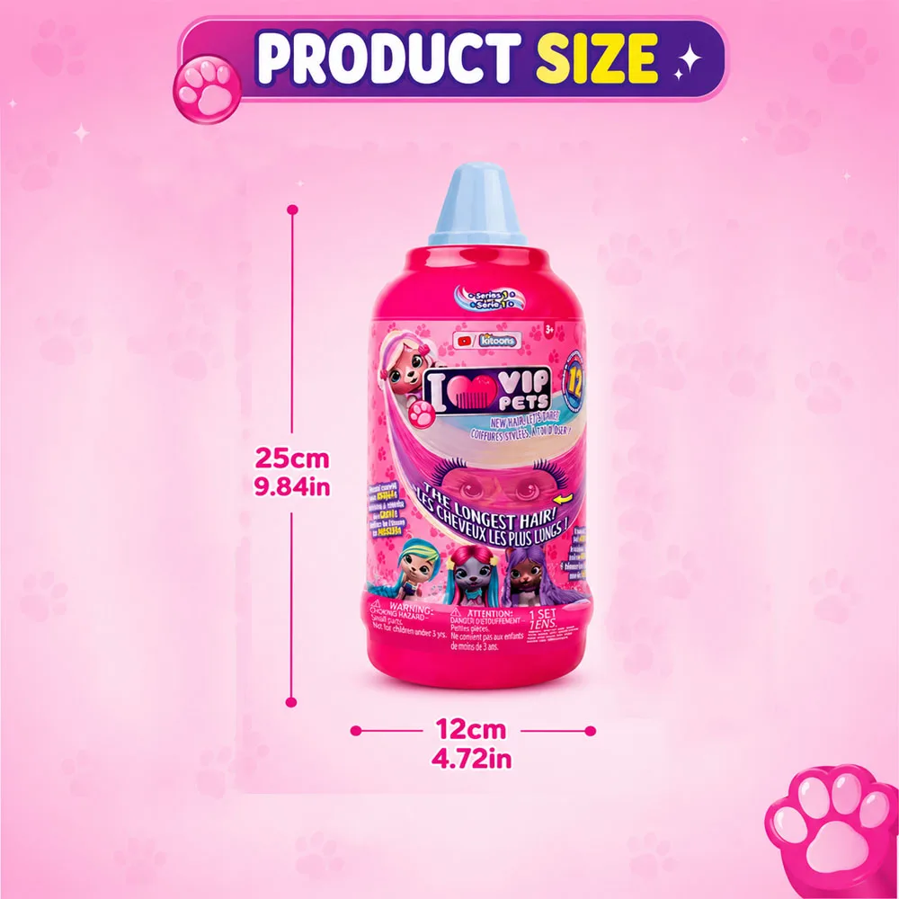 VIP Pets Long Hair Doll Surprise Toy for 9+ Surprises Inside DIY Hair Styling Fashion Pet with  Collectible Toy view 2